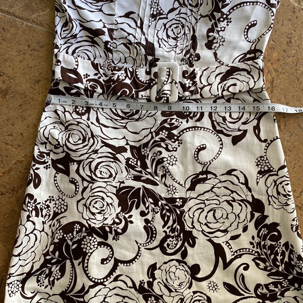 strapless zipper back fake belt size sm dress - Picture 7 of 8